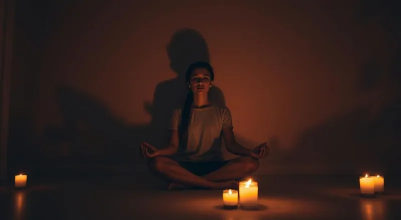 prática de meditação noturna