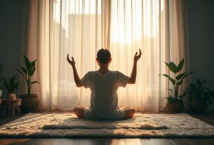 iniciando a meditação para dormir