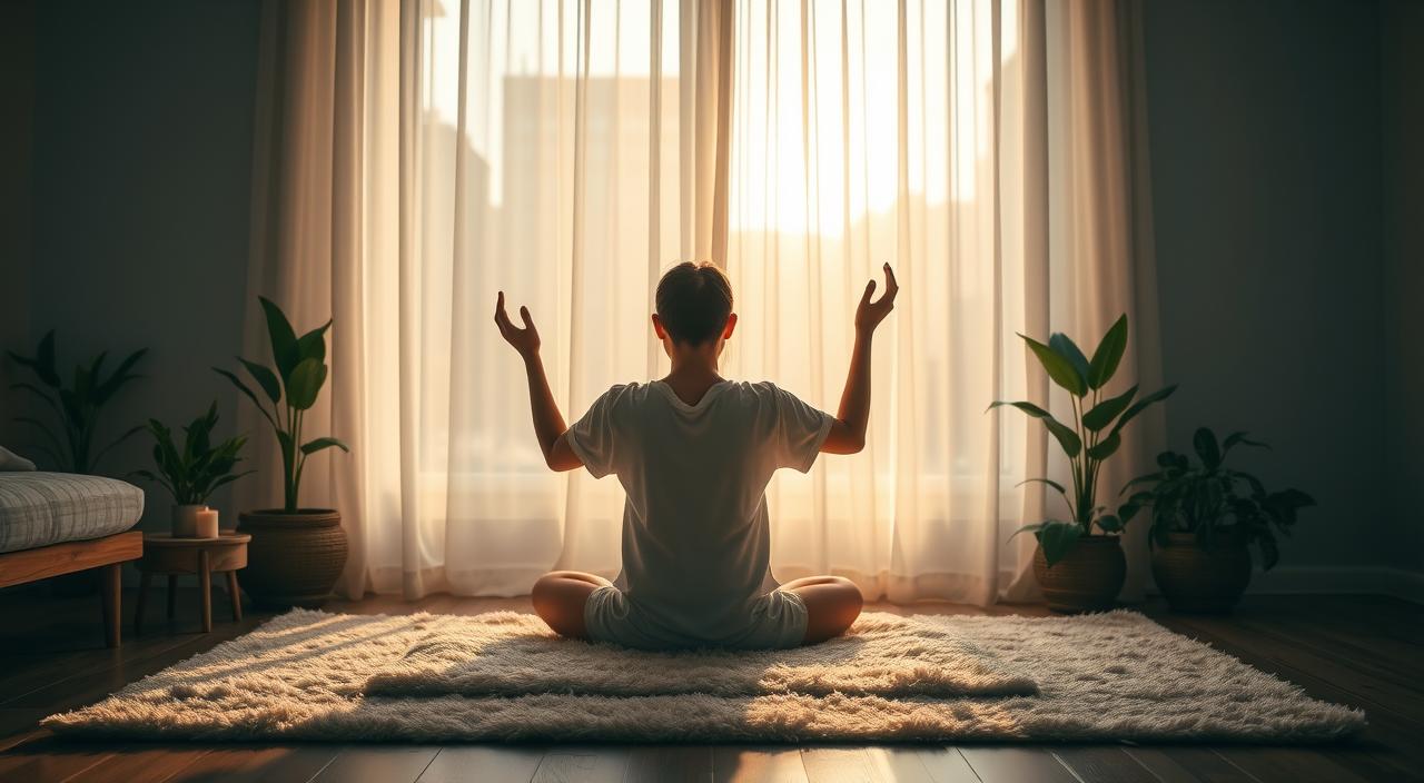 iniciando a meditação para dormir