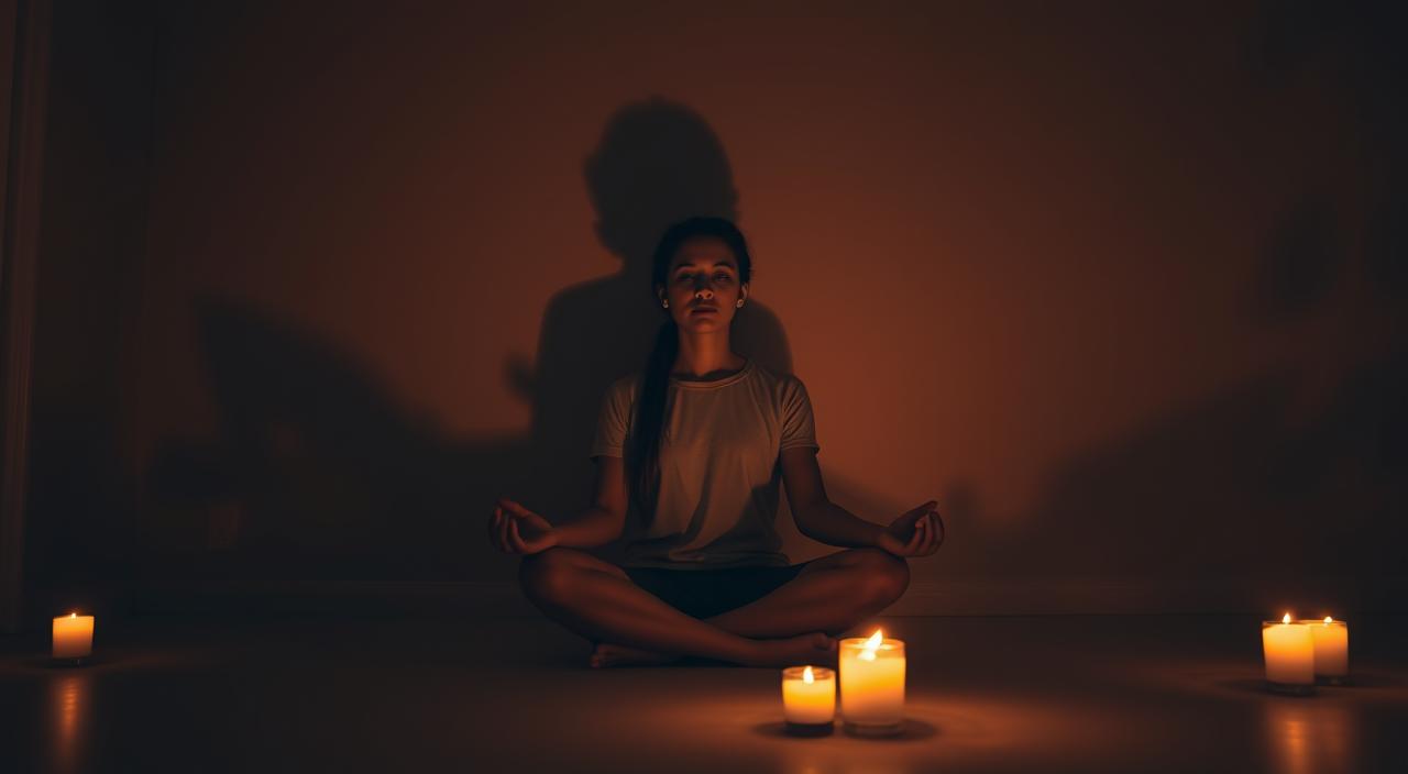 prática de meditação noturna